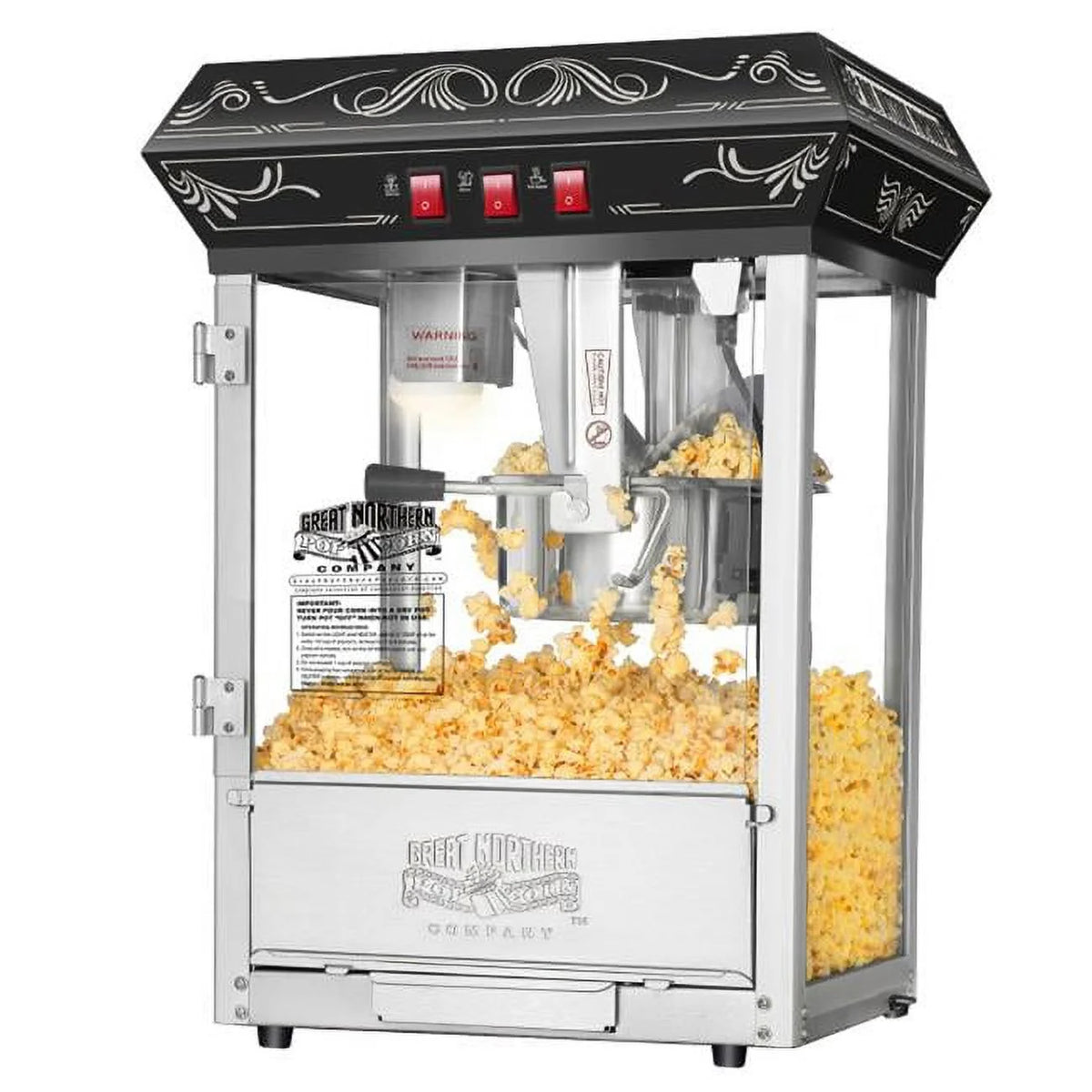 Black 8 oz Popcorn Popper Machine U585399