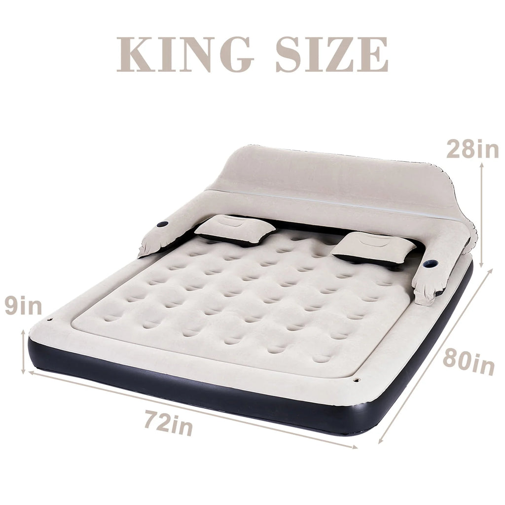 King Size Air Mattress with Headboard A8131