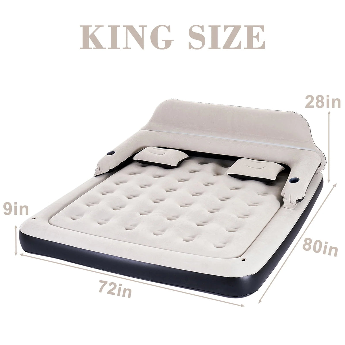 King Size Air Mattress with Headboard A8131