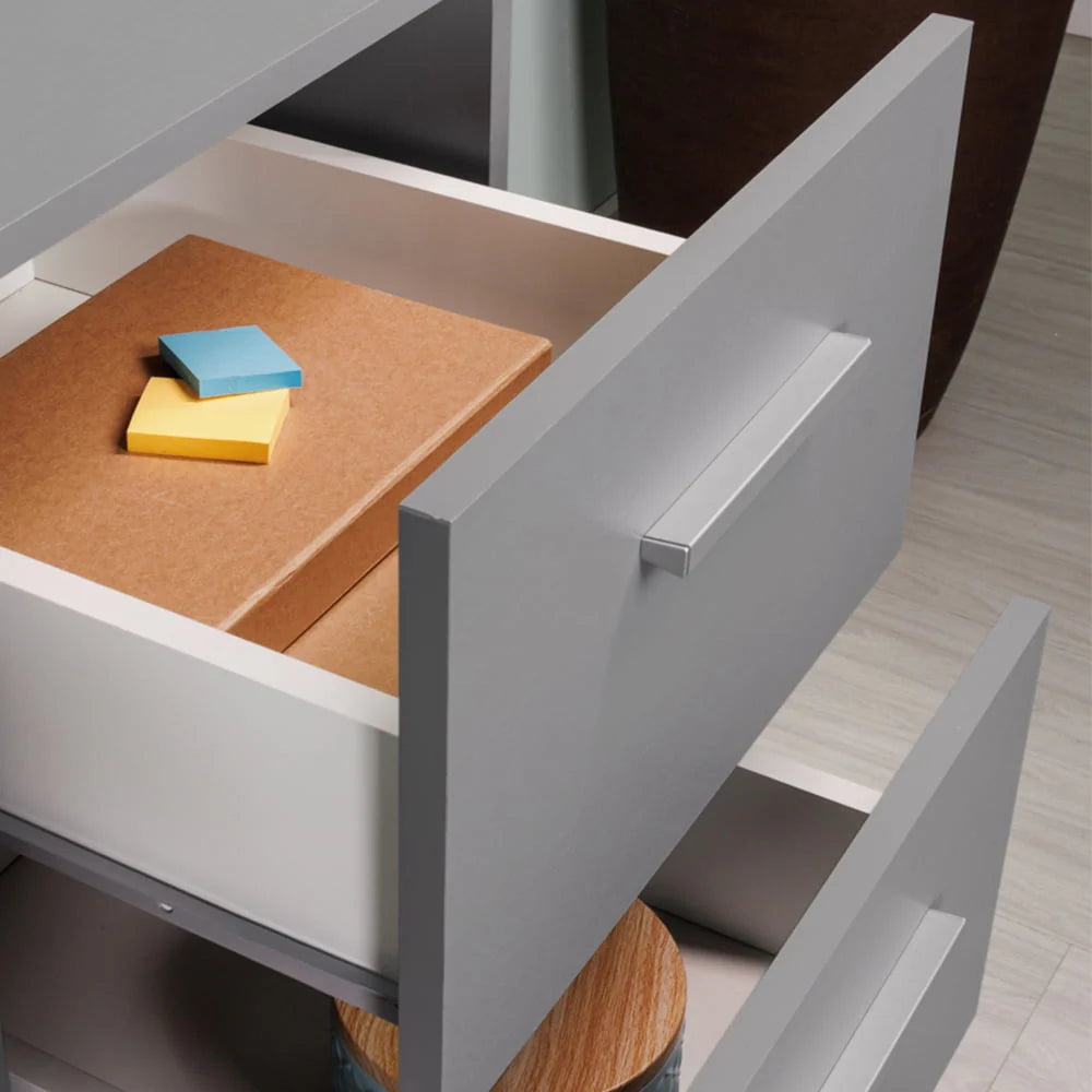 White 53 inch Office Desk with Drawers R586864