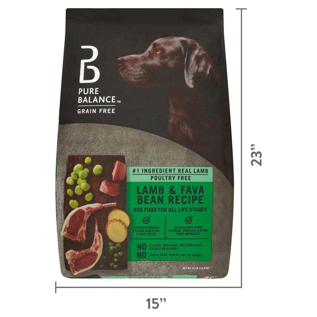 Lamb & Fava Bean Recipe Grain-Free Dry Dog Food 24 lbs A652588