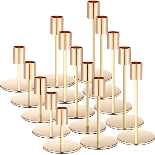 36 Pcs Matte Black Metal Candle Holders P637