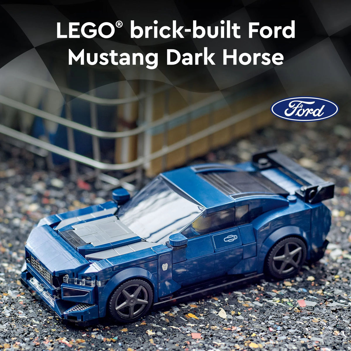 Buildable Blue Sports Car Toy Set Q956