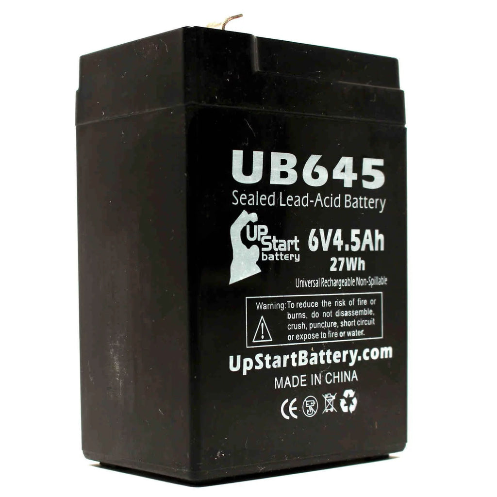 6V 4.5Ah Sealed Lead Acid Battery with F1 to F2 Terminal Adapters G956730