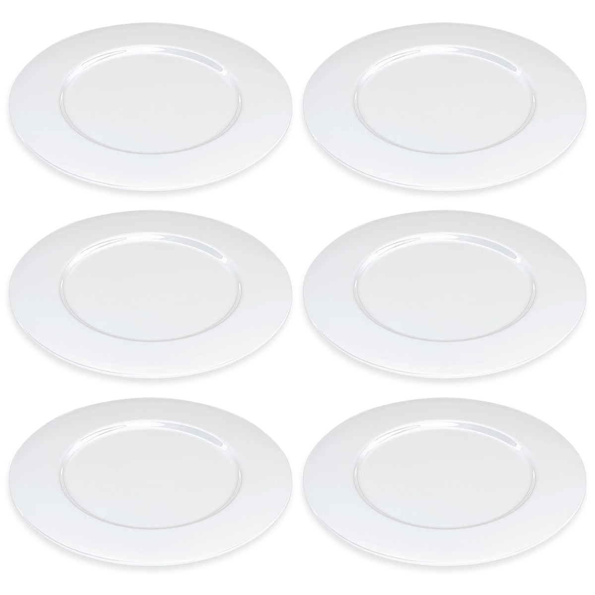 Glass Charger Plates Set of 6 M551