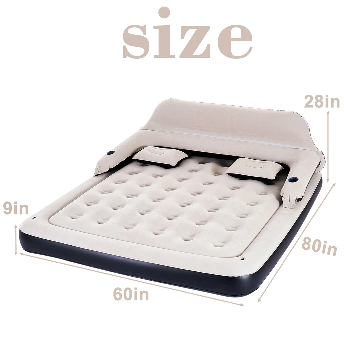 King Size Air Mattress with Headboard A8131