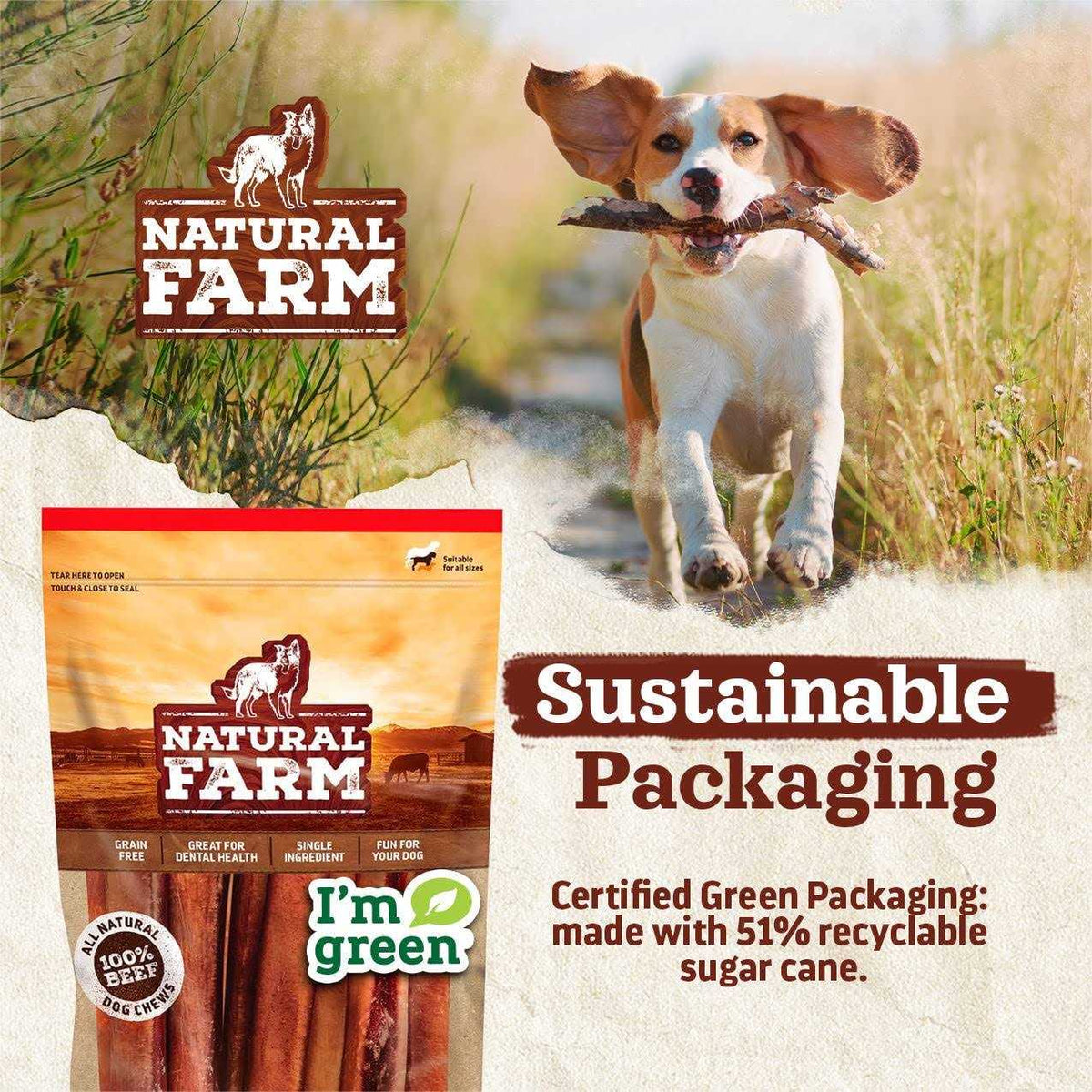 Power Bully Sticks Dog Treats R379662