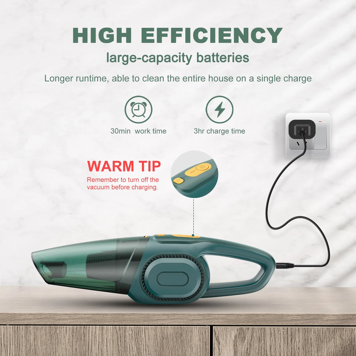 Hand Held Cordless Bagless Wet Dry Car Vacuum Cleaner I3042