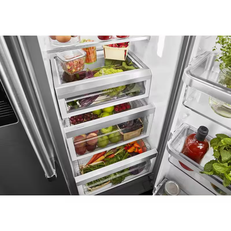 Black Stainless Steel Counter Depth Side by Side Refrigerator X899