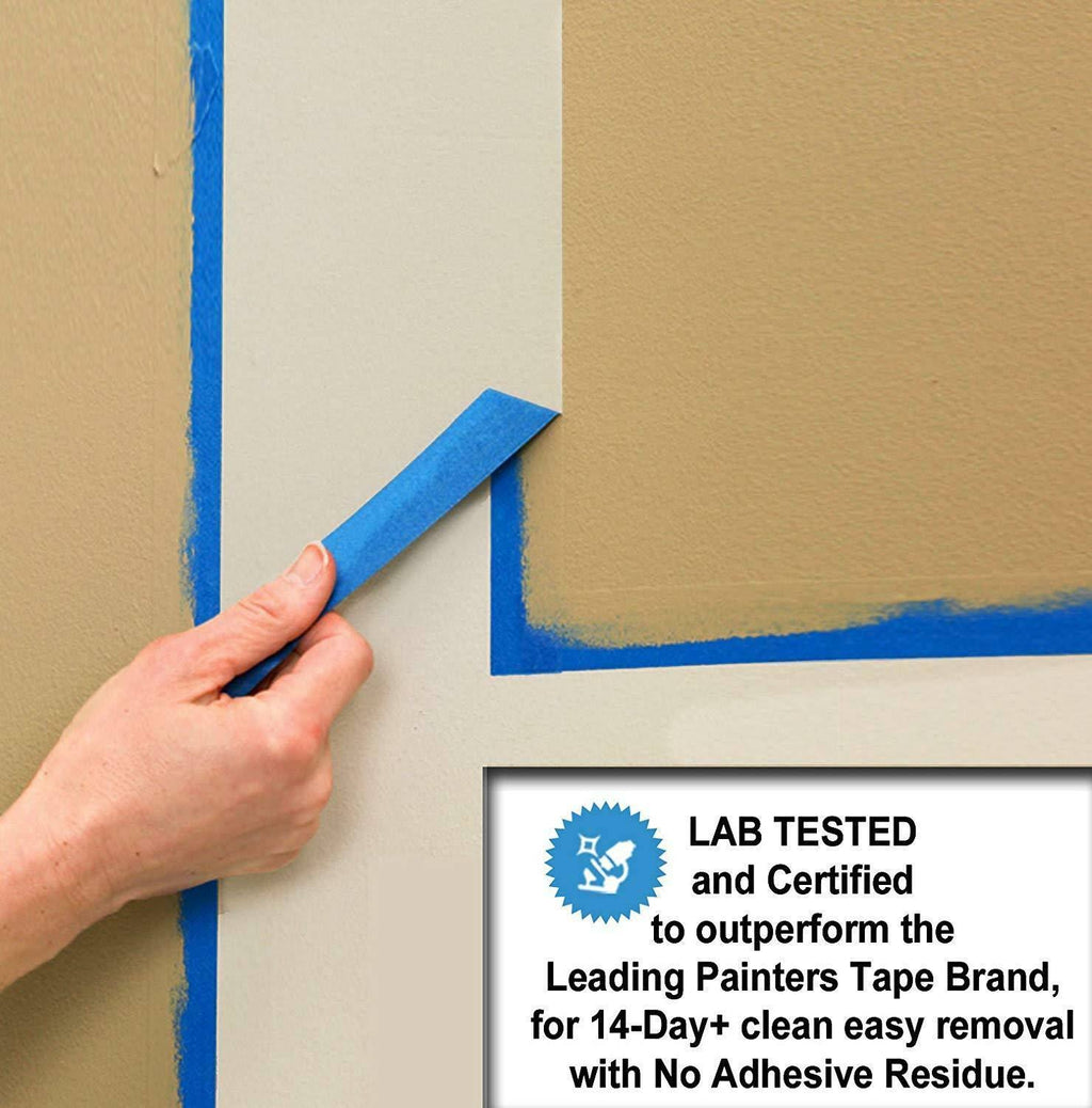 Blue Painters Tape 0.94/24mm x 60 yds Case of 36 Rolls Crepe Paper Masking Tape T450