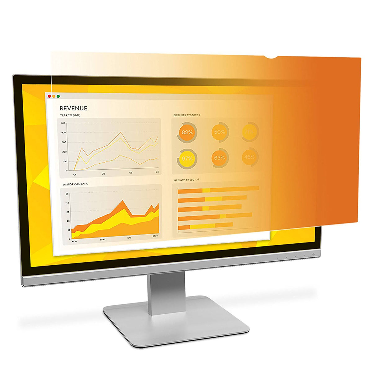 Gold Privacy Filter for 19x22 Widescreen Monitor J923