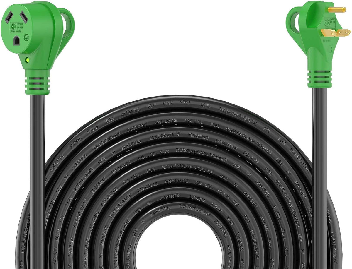 50 Amp 50 Feet Heavy Duty RV Power Extension Cord with LED Power Indicator and Cord Organizer I3247