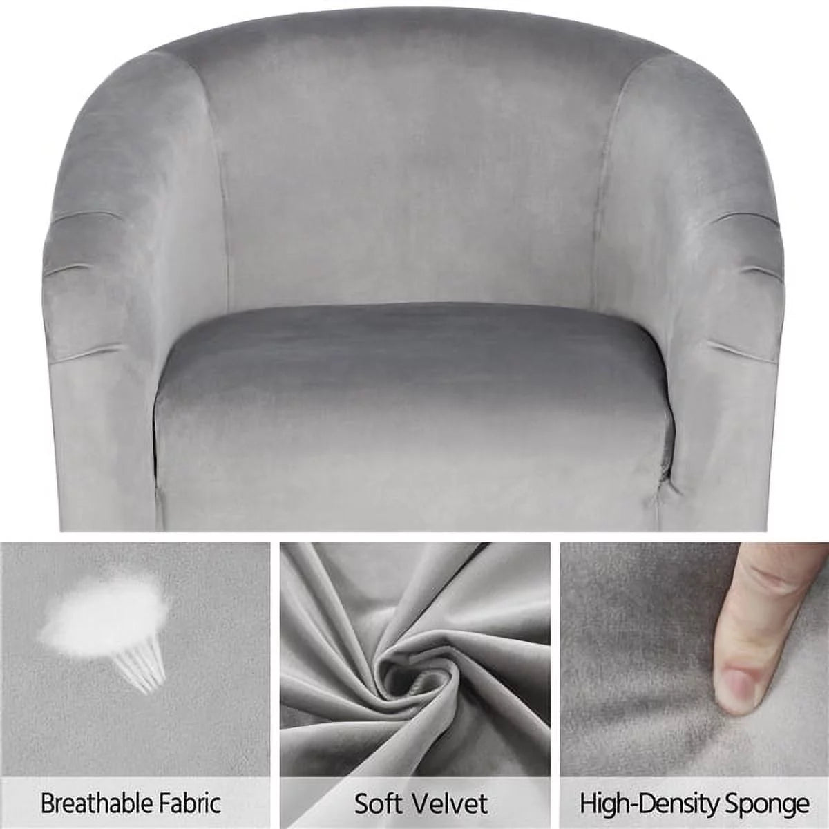Ivory Polyester Boucle Accent Chair G92162
