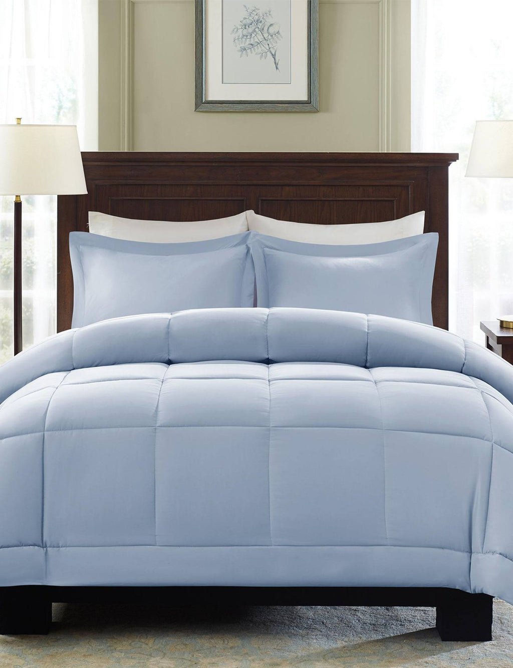Blue King/Cal King Down Alternative Comforter Mini Set F752