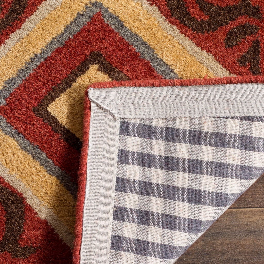 Red Multi Southwestern Wool Area Rug 5' x 8' B97469