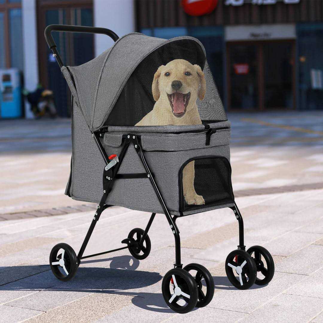 Foldable Mesh Pet Stroller K173297