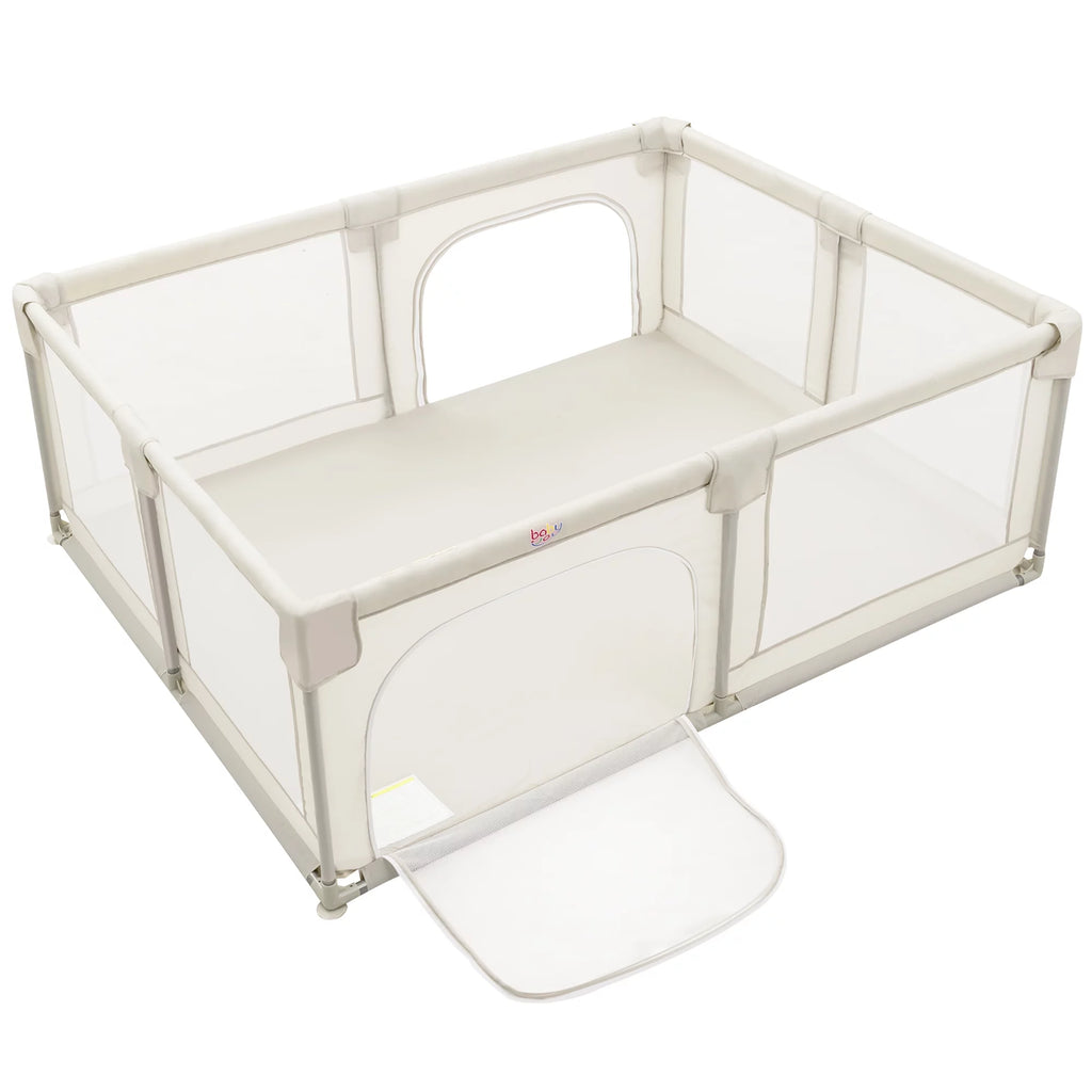 Extra Large Kids Playpen with Gate Gray Y22986