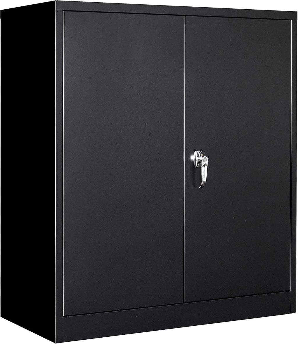 42” Tall Steel Storage Cabinet with Locking Door and 2 Adjustable Shelves I7038