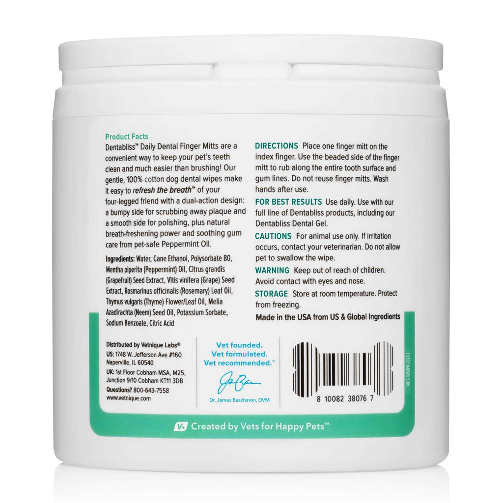 Dental Wipes Finger Mitts 50 Count Jar S246740