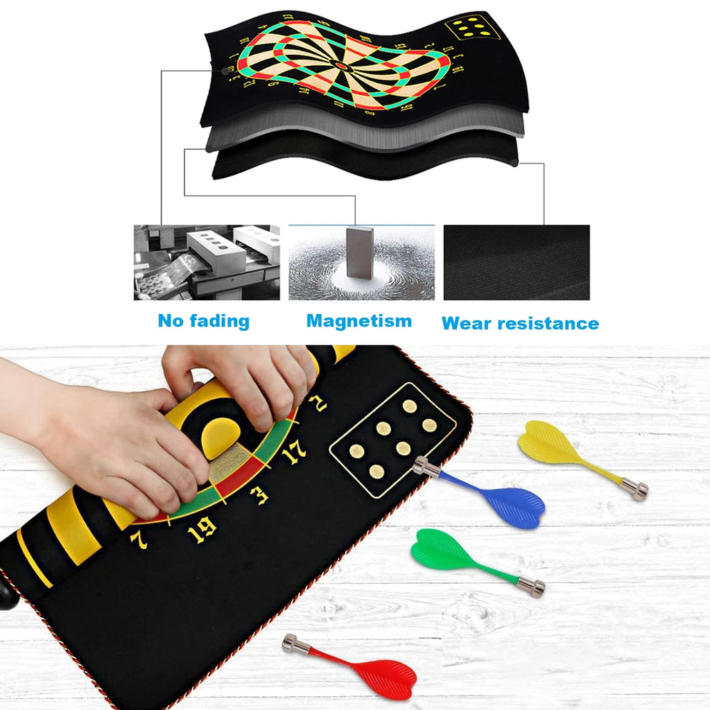 Double-Sided Magnetic Dart Board Game O734