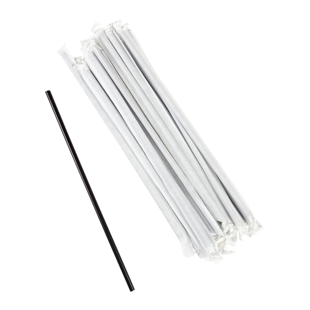 Black Paper Wrapped Straws Case of 2000 D98551