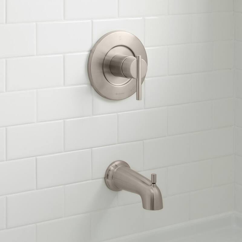 Single-Handle 1-Spray Tub and Shower Faucet 1.8 GPM Brushed Nickel A4198