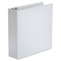 Poly Round Ring View Binder, 3 Capacity, White, 6/pk V198