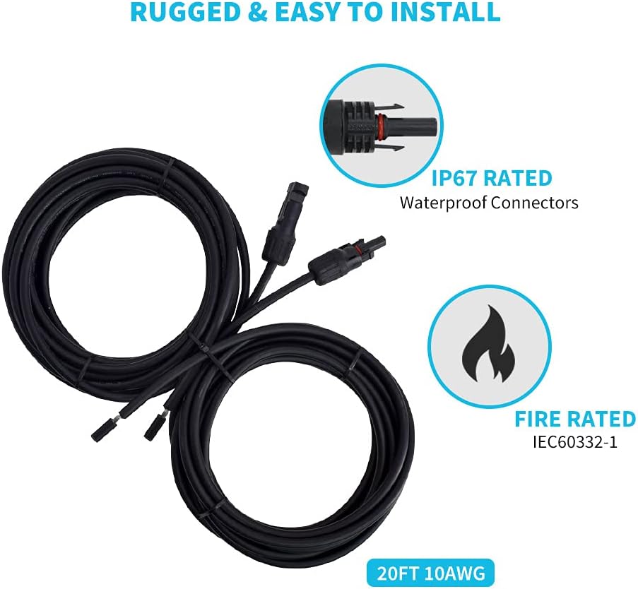 200W Solar Panel System with Tray Cable, Adaptor Kit, Z Bracket, Y Branch Connector E923297