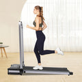 2 In 1 Electric Treadmill Walking Pad with Remote Black W33465