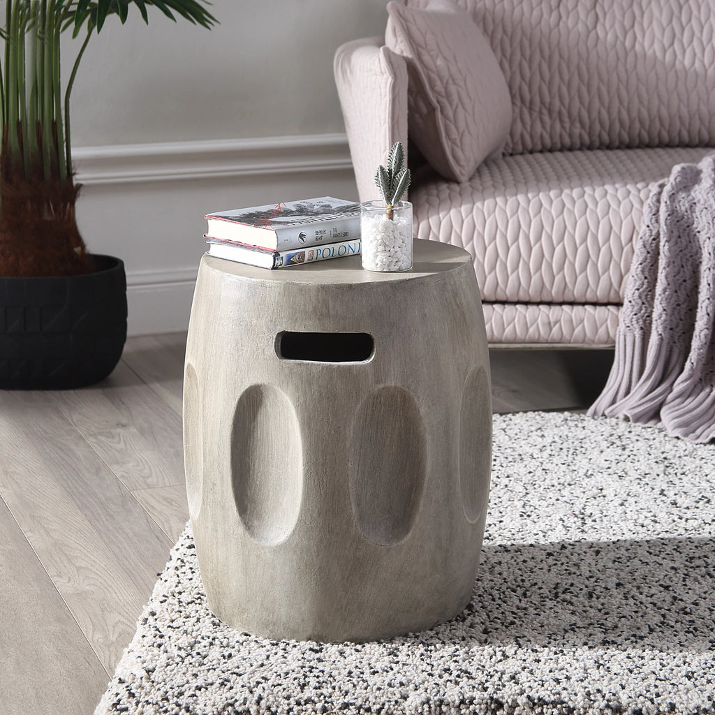 Contemporary Lightweight Concrete Accent Side Table L805517