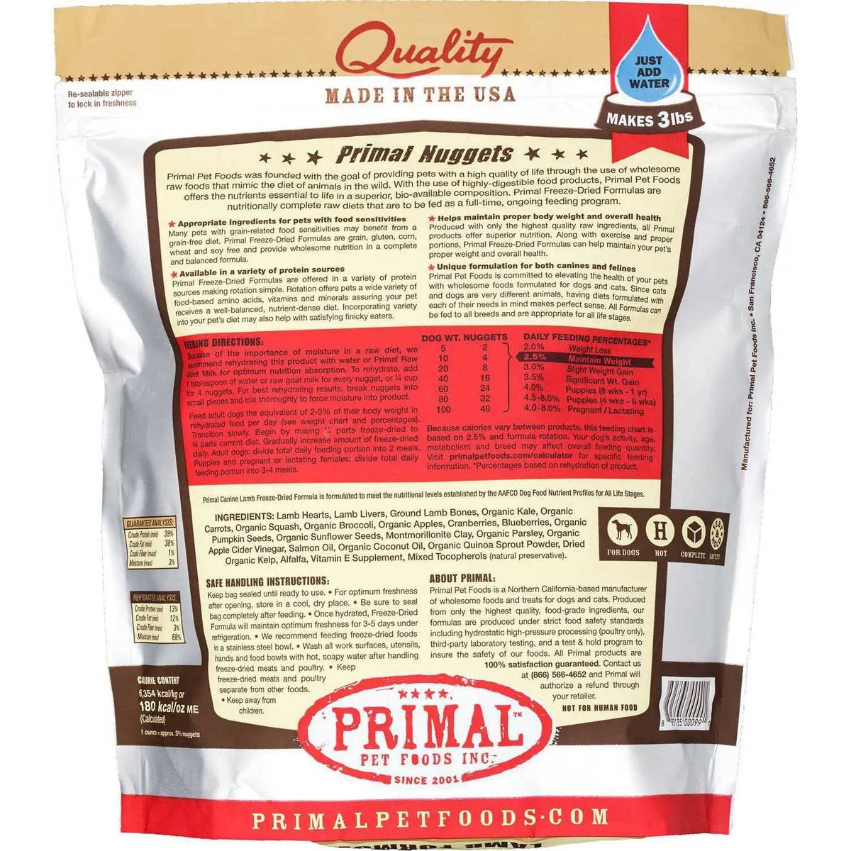 Freeze Dried Lamb Dog Food U62437