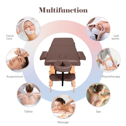 Portable Massage Table 2 Fold with Bag Black E1969