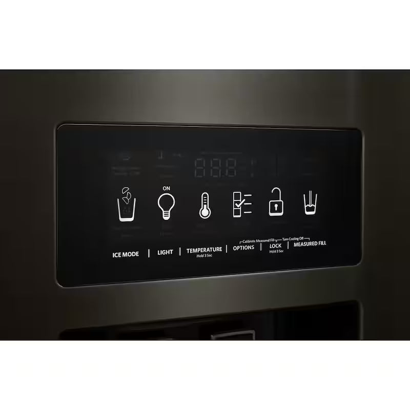 Black Stainless Steel Counter Depth Side by Side Refrigerator X899