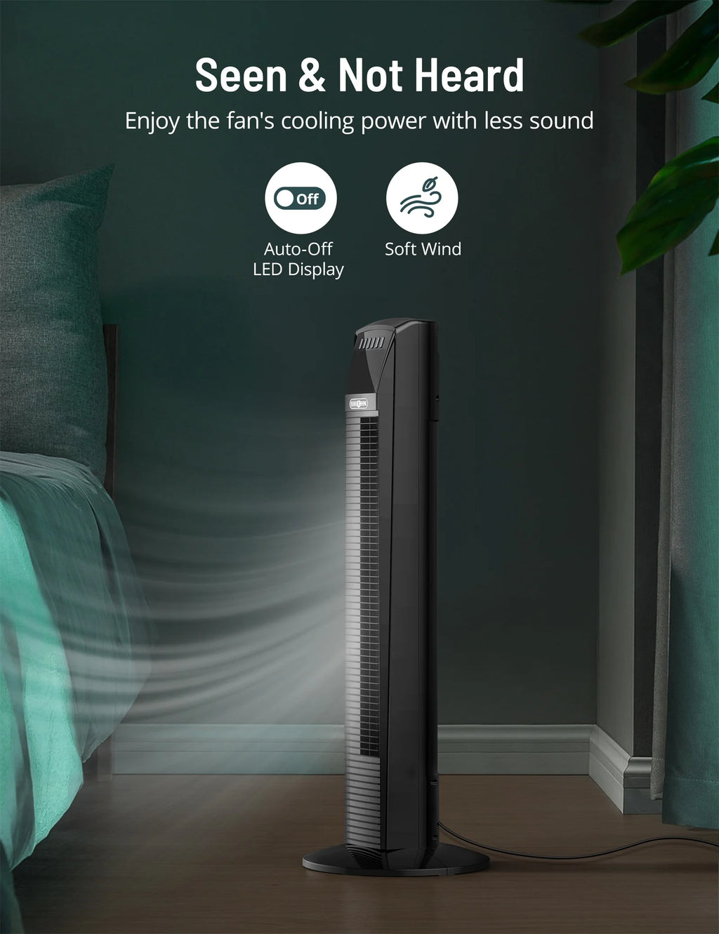 36 Standing Floor Fan with Remote, Oscillating Fan N817