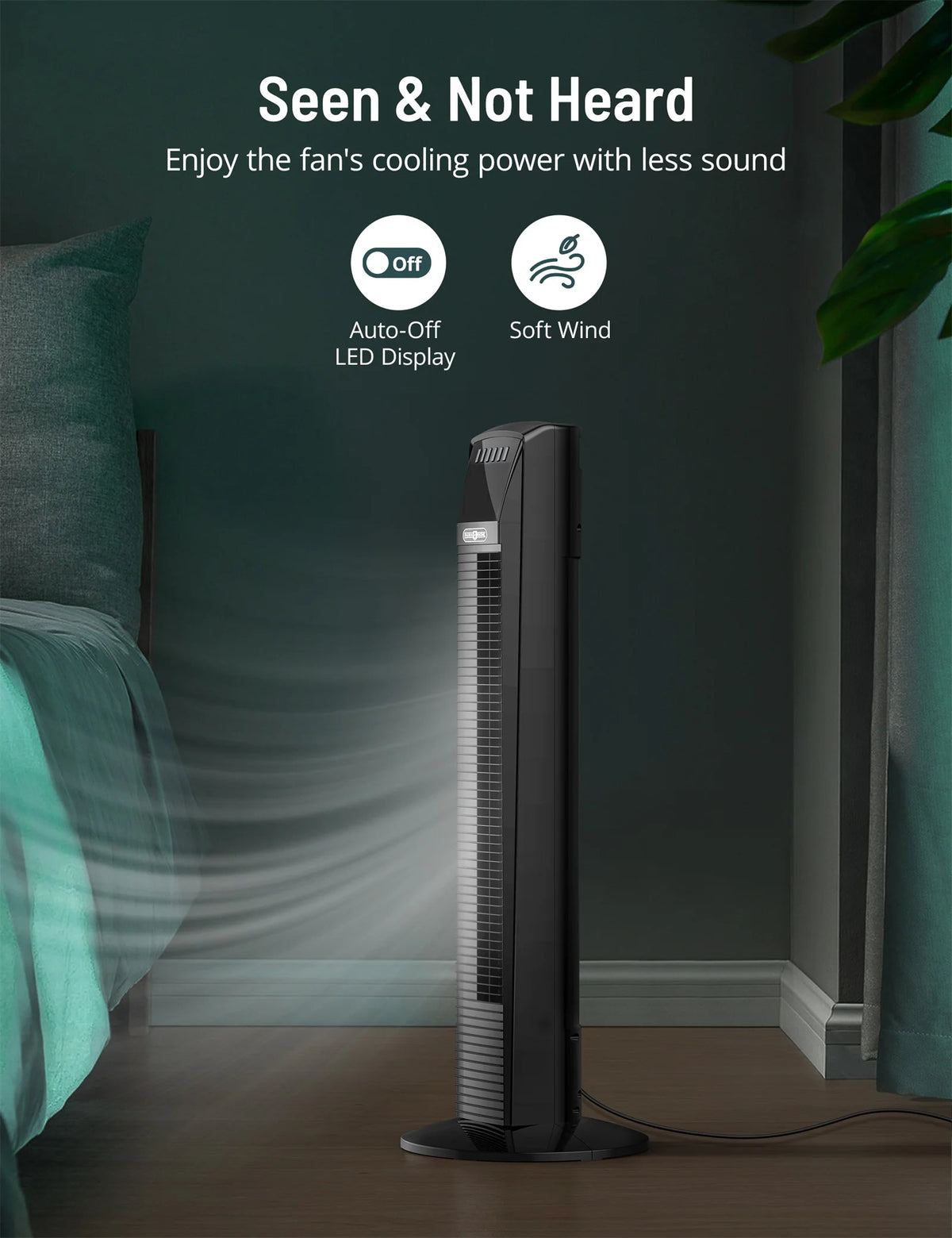 36 Standing Floor Fan with Remote, Oscillating Fan N817