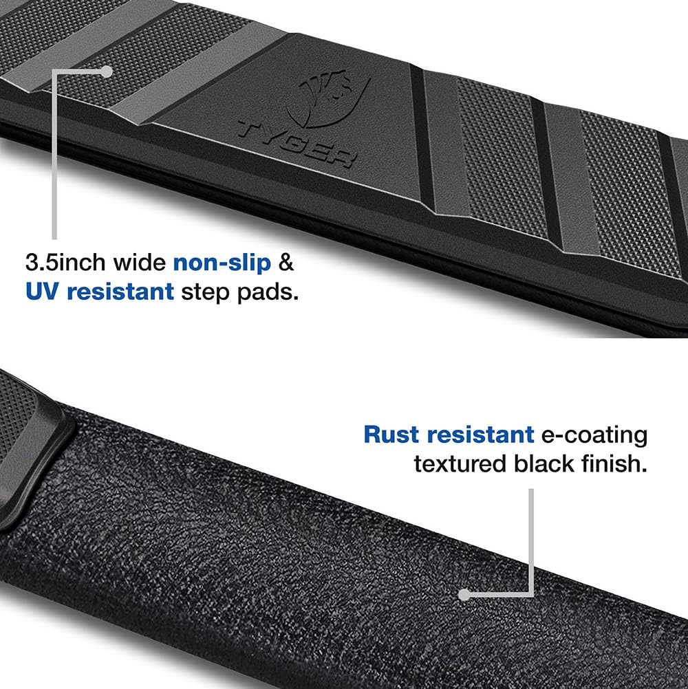 Textured Black 3.5 inch Running Boards Side Step Nerf Bars X9952