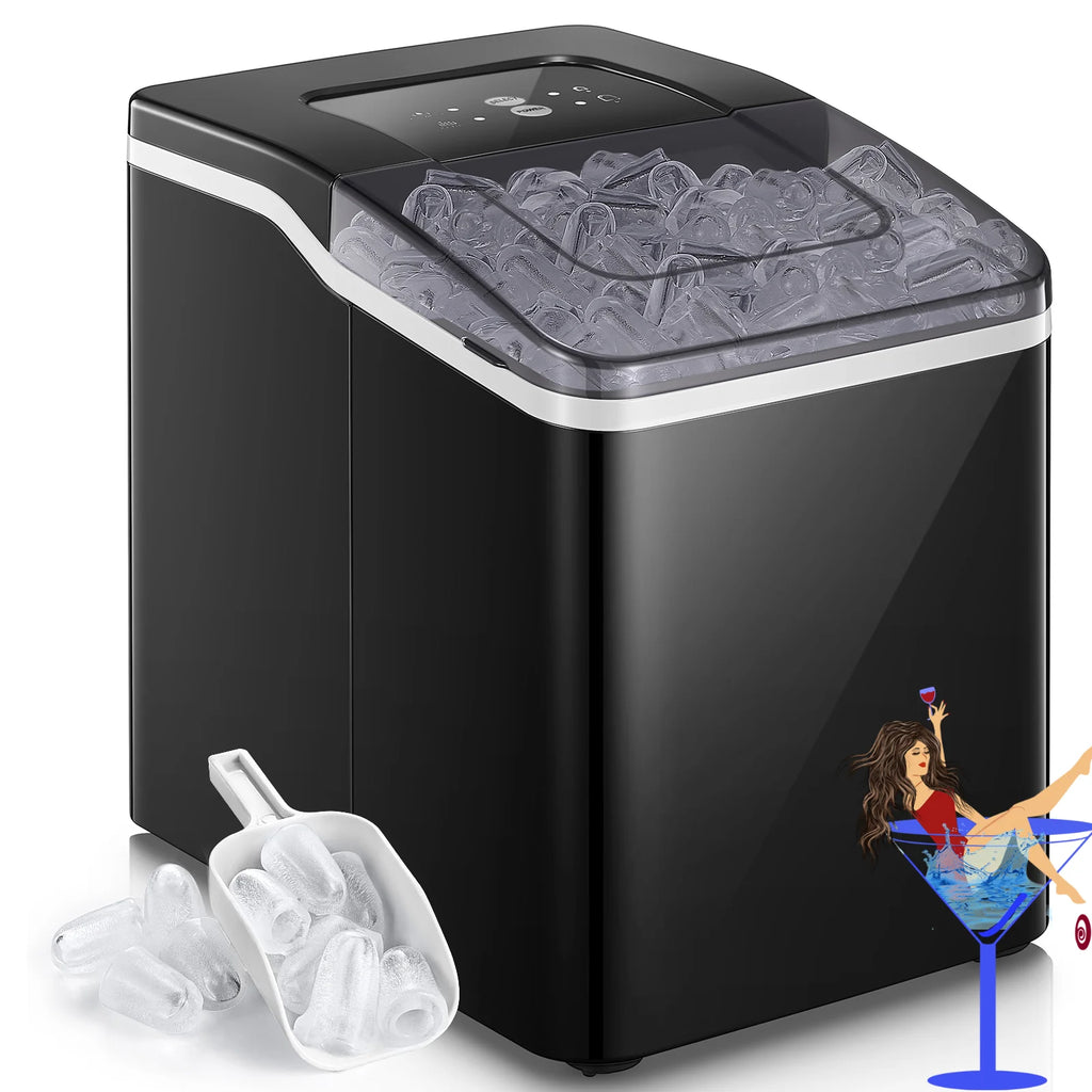 Countertop Ice Maker 2 Ice Sizes 28 lbs Self-Clean V8385
