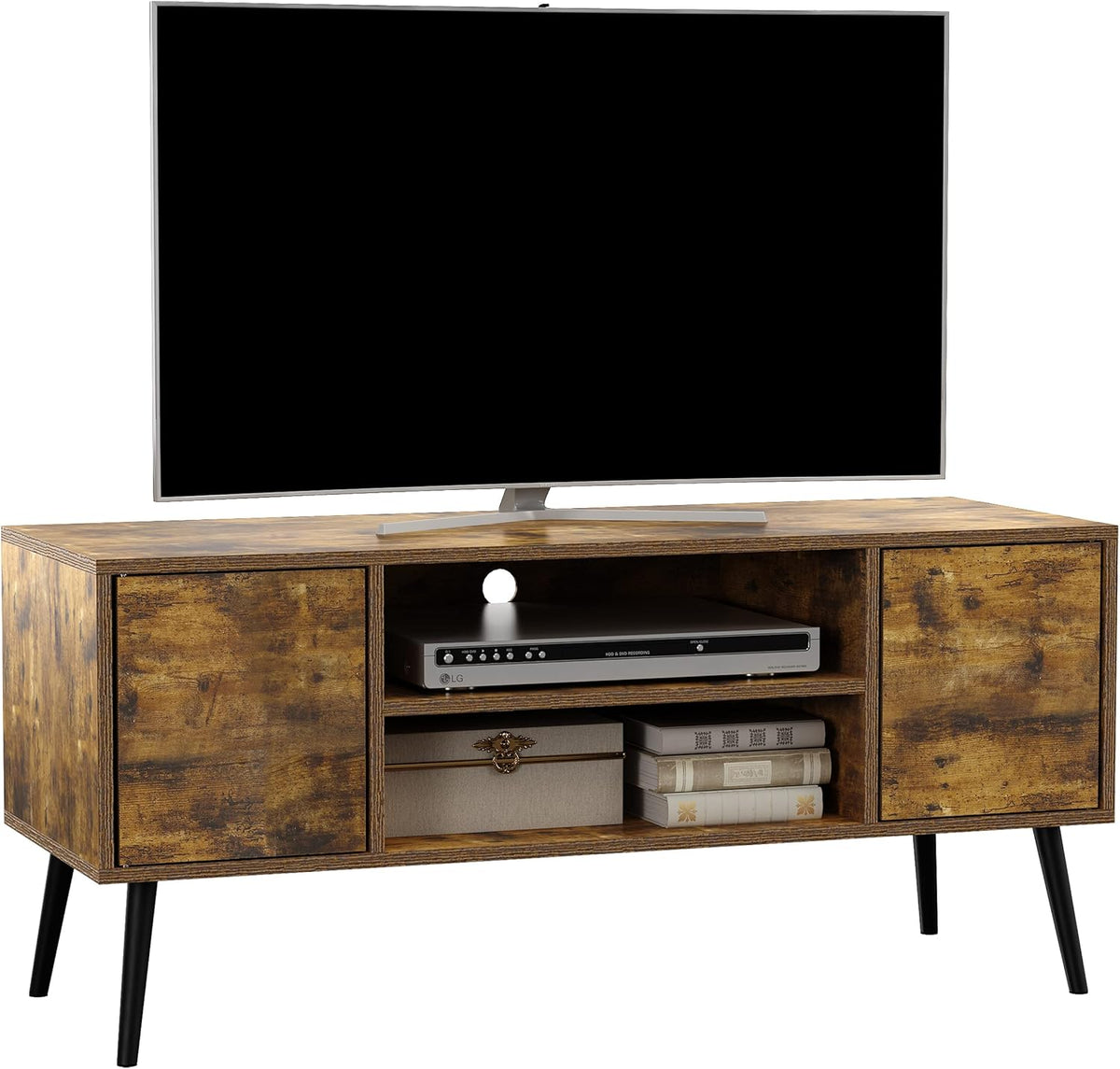 55 Inch TV Stand with Open Shelves Y1796