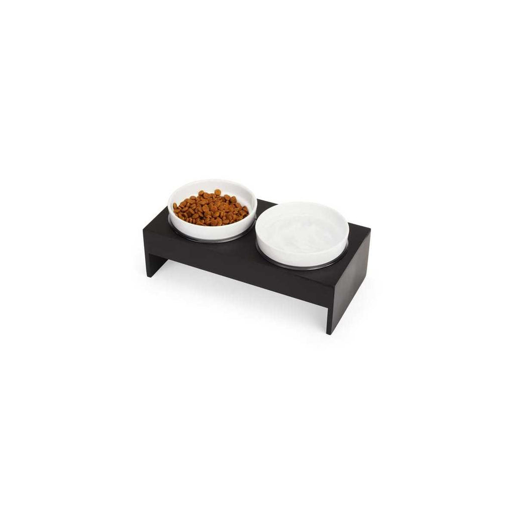 Wood Double Diner for Dogs E7292