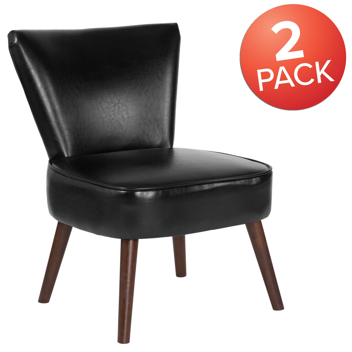 Black LeatherSoft Retro Chair Q129158