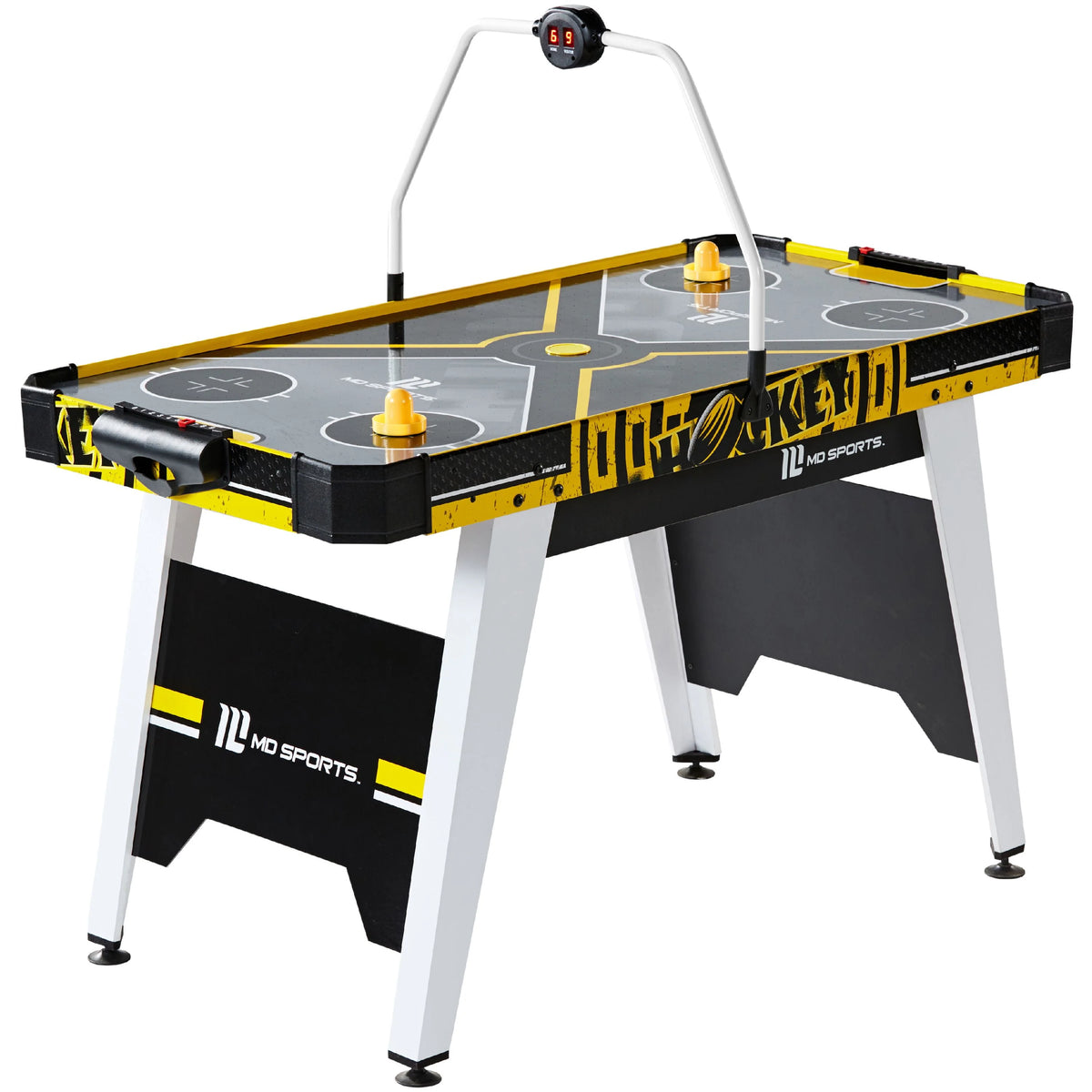Black/Yellow Air Hockey Game Table C647078