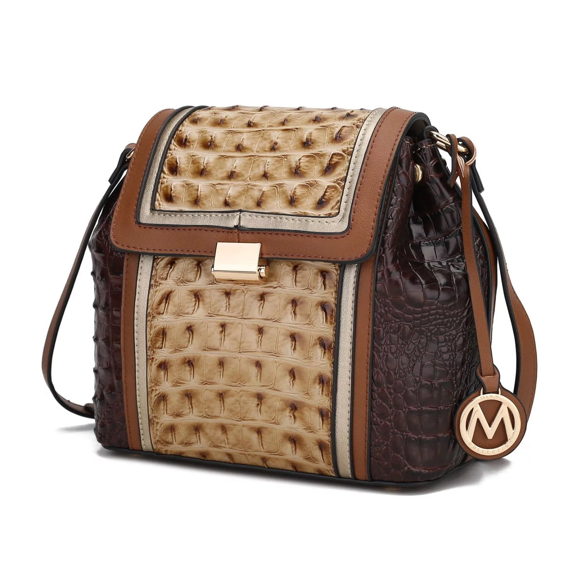 Brown Vegan Leather Shoulder Bag K818
