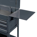 Folding Side Tray for 4-Drawer Tech Cart, Slate Gray L71392