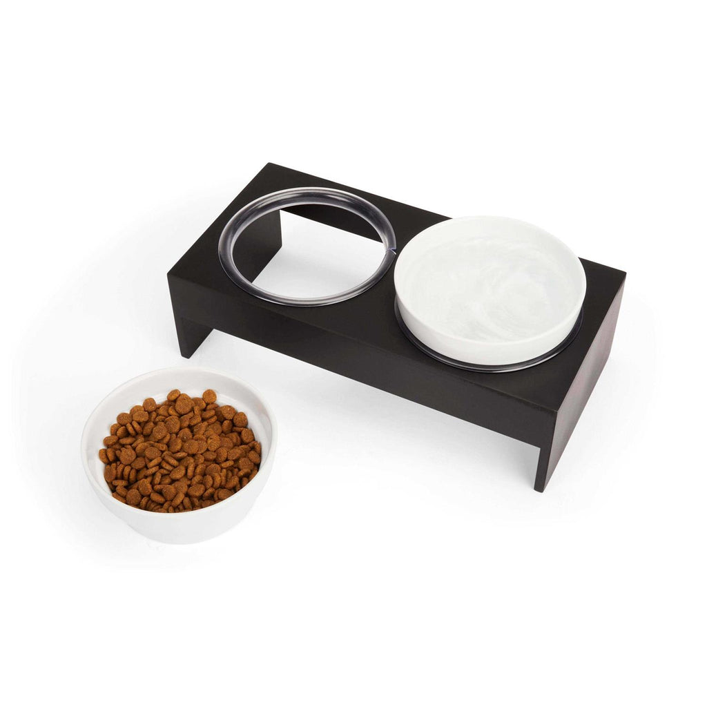 Wood Double Diner for Dogs E7292