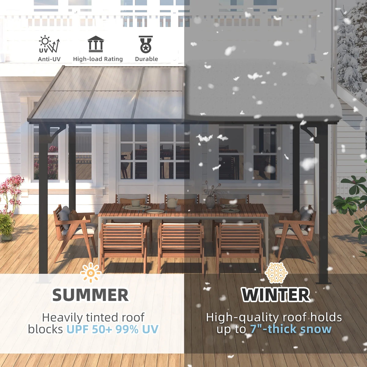 10' x 12' Gray Hardtop Aluminum Gazebo B1603
