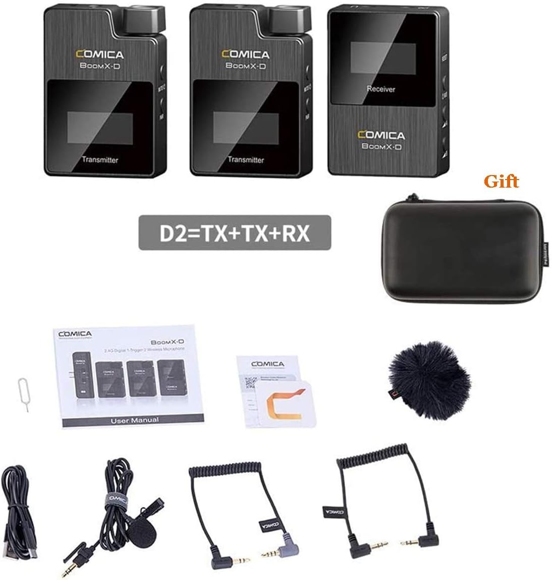 2.4G Wireless Lavalier Microphone System with Lapel Clip Mics B997