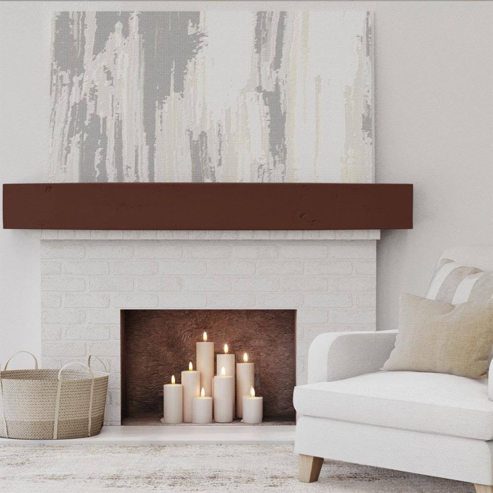 Knotty Pine Faux Wood Fireplace Mantel V366721