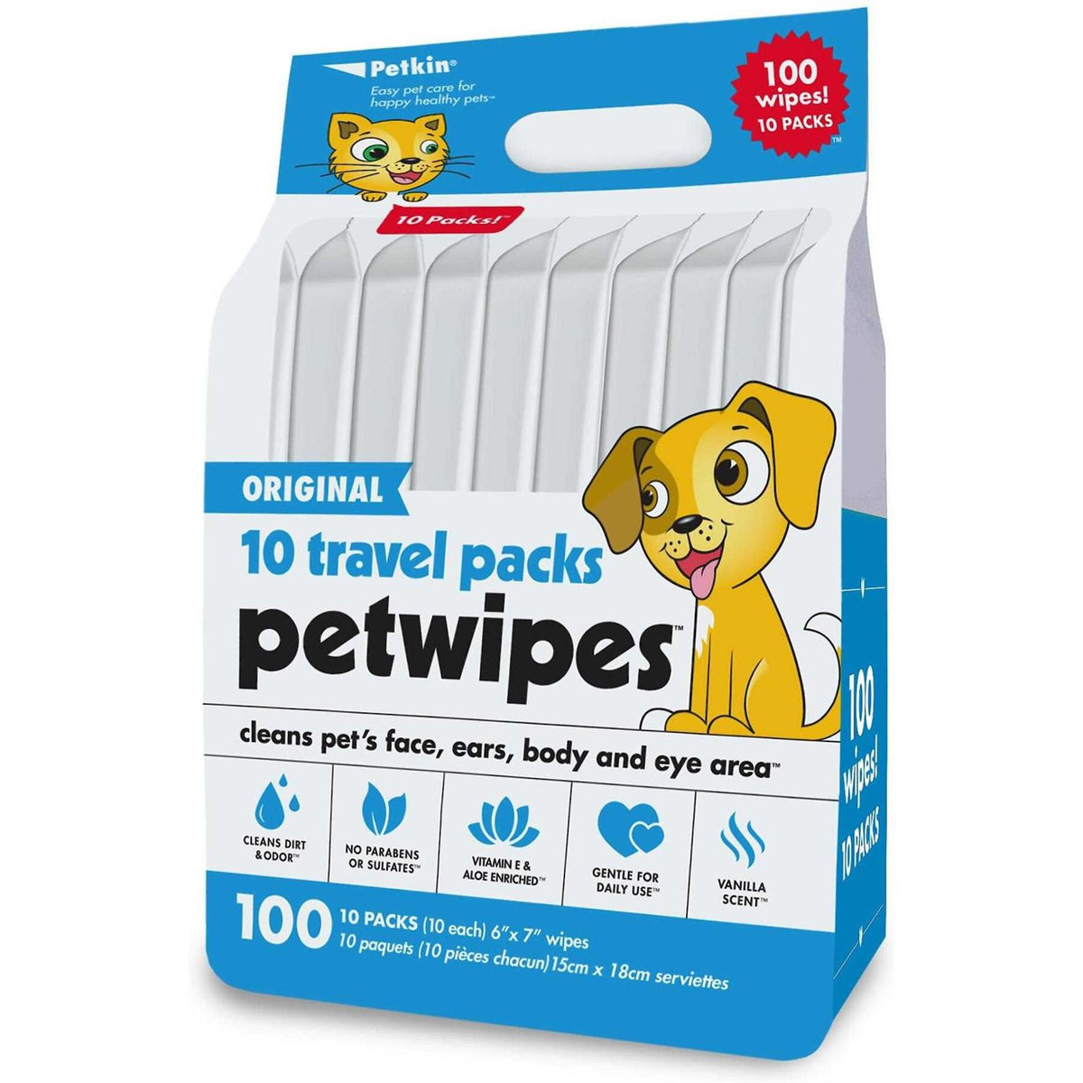 Vanilla Scented Dog & Cat Wipes N2475