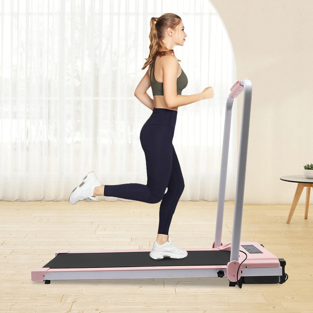 2 In 1 Electric Treadmill Walking Pad with Remote Black W33465