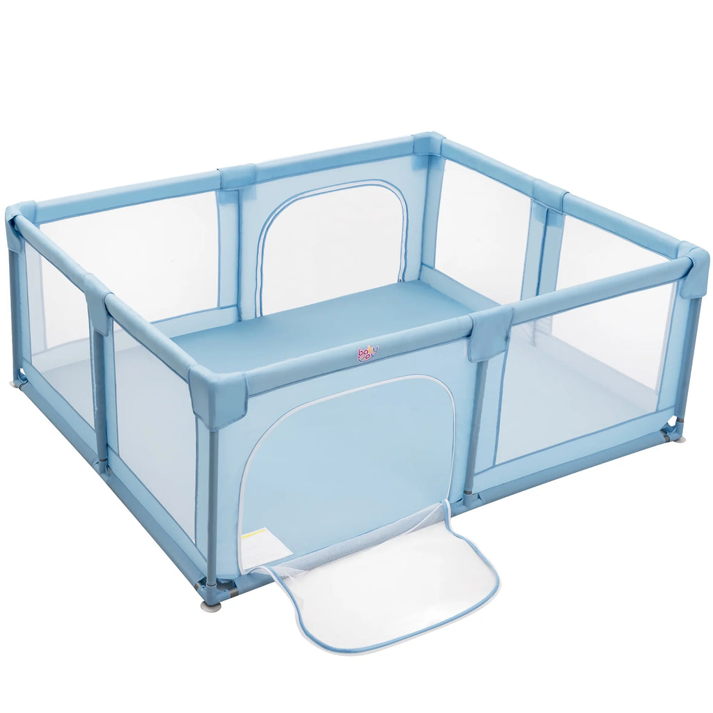Extra Large Kids Playpen with Gate Gray Y22986